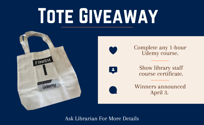 Udemy Tote Giveaway
